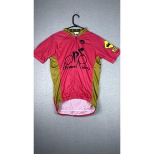 Voler Cycling Jersey Mens Medium Pink Full Zip Club Made in‎ USA Pleasure Riders